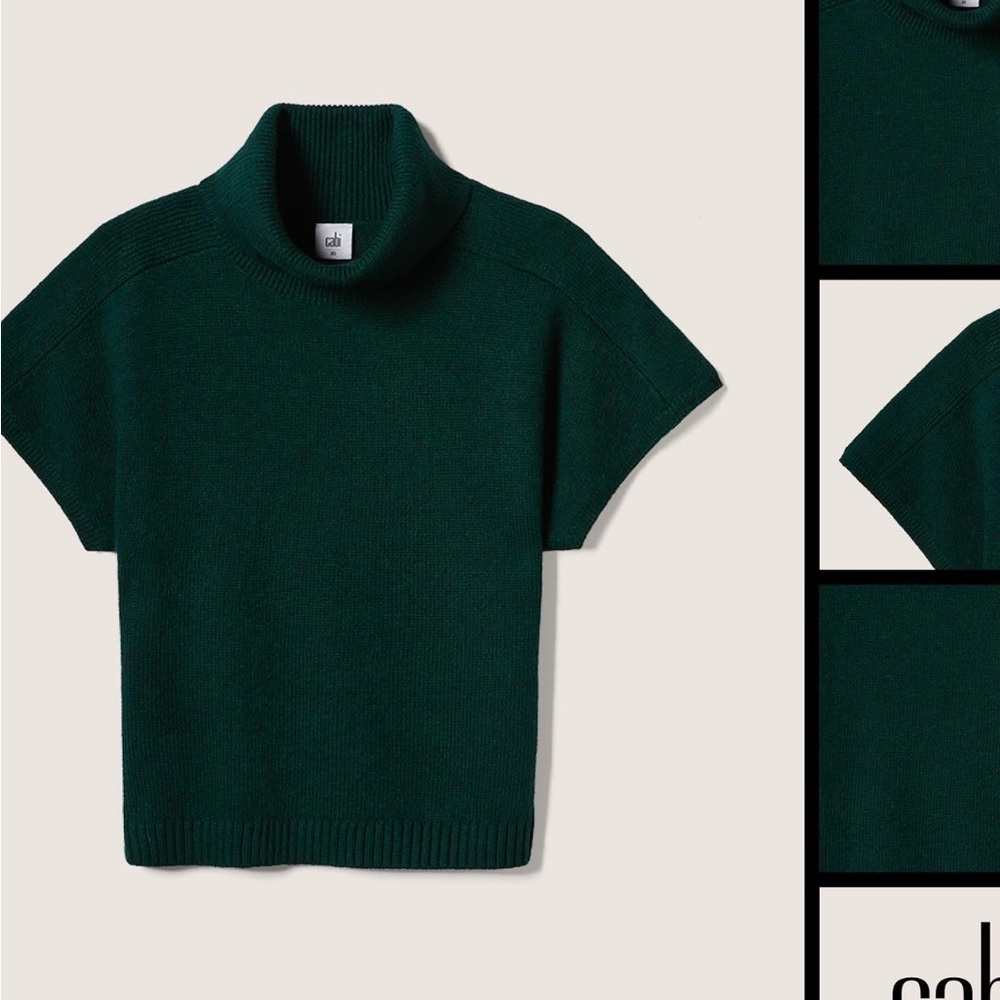 NEVER WORN CAbi Takeout Turtleneck in Forest Green